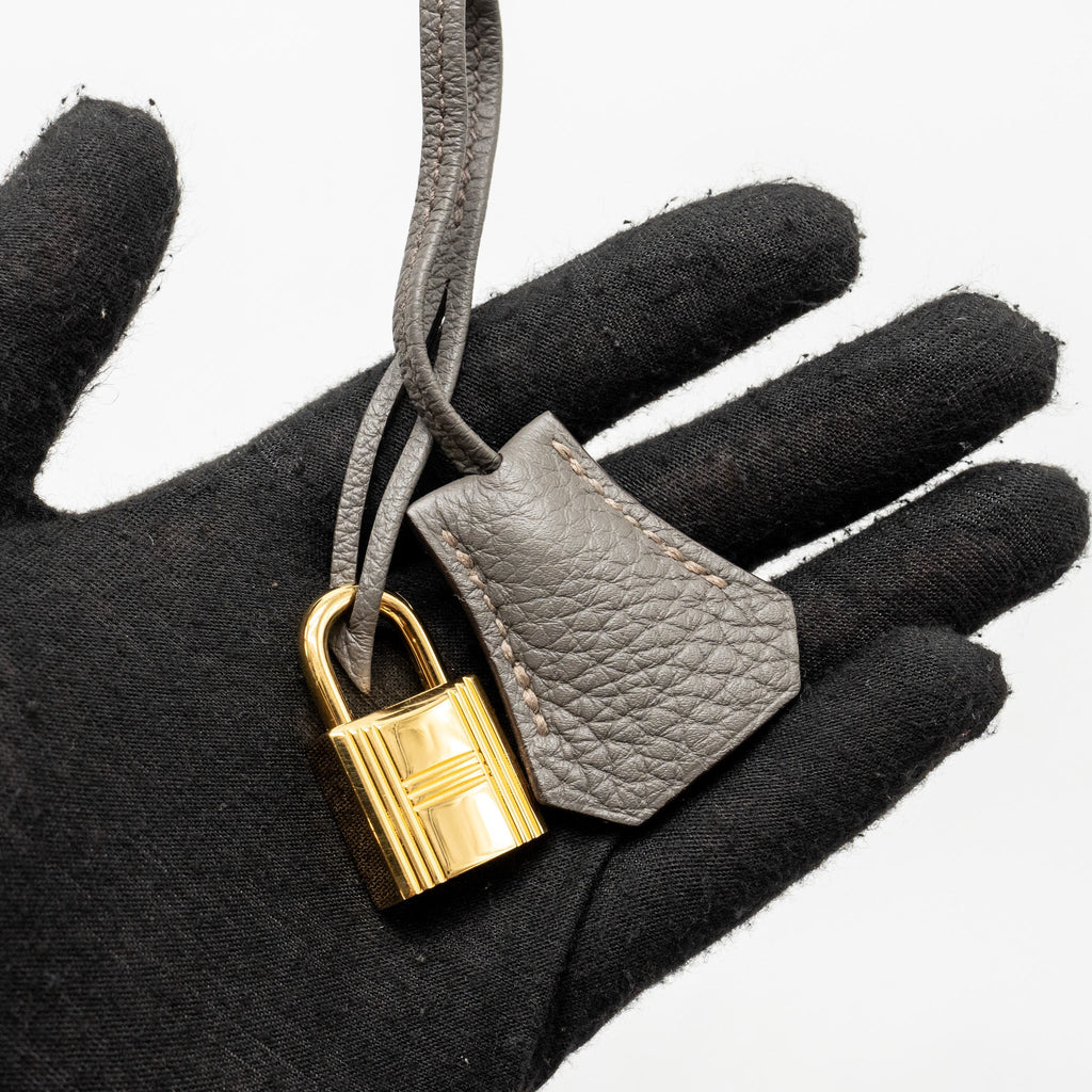 HERMES KELLY 25 TOGO GRIS ETAIN GHW