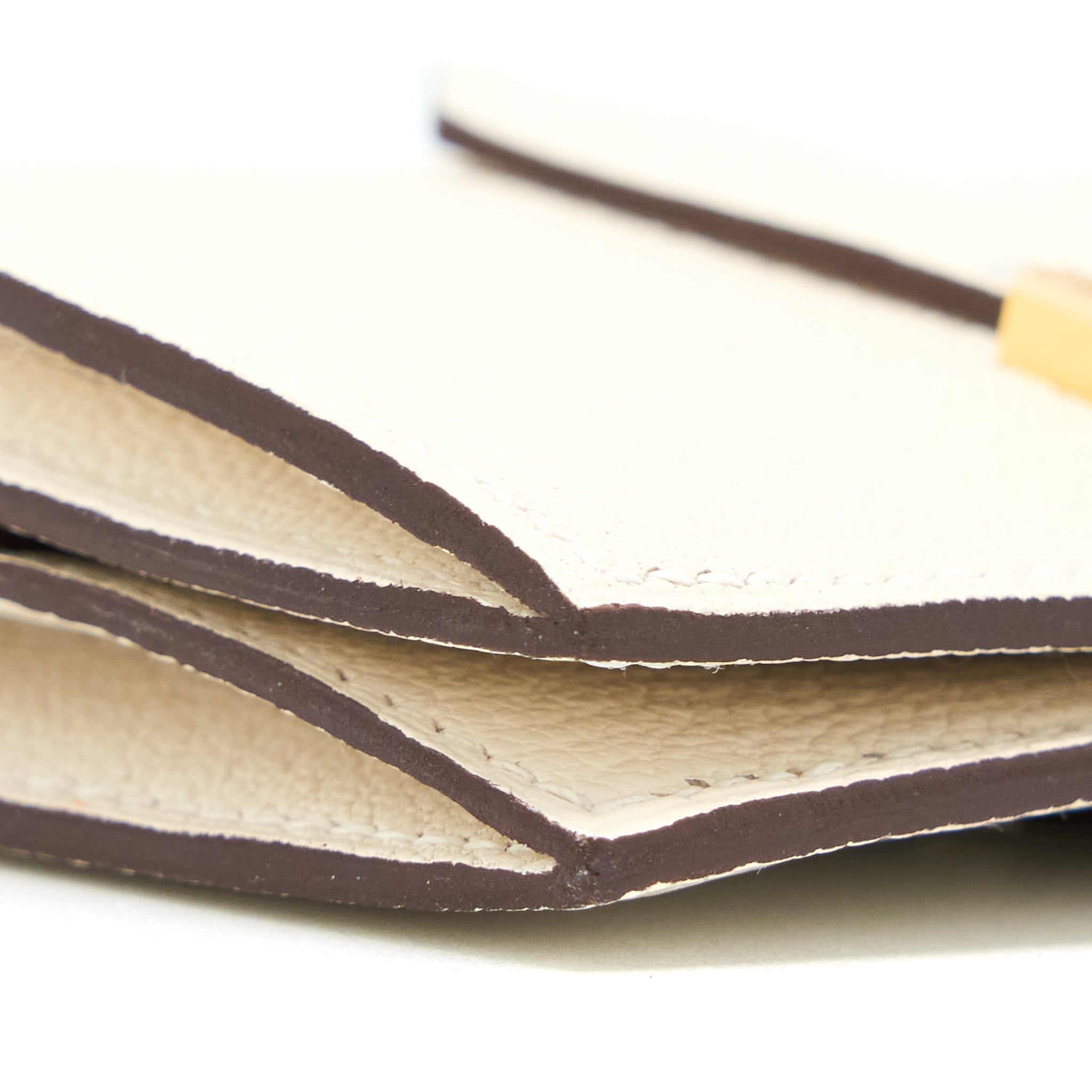 HERMES BEARN MINI WALLET CHEVRE MYSORE GOATSKIN NATA GHW
