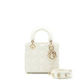 DIOR SMALL LADY DIOR MY ABCDIOR BAG WHITE LGHW