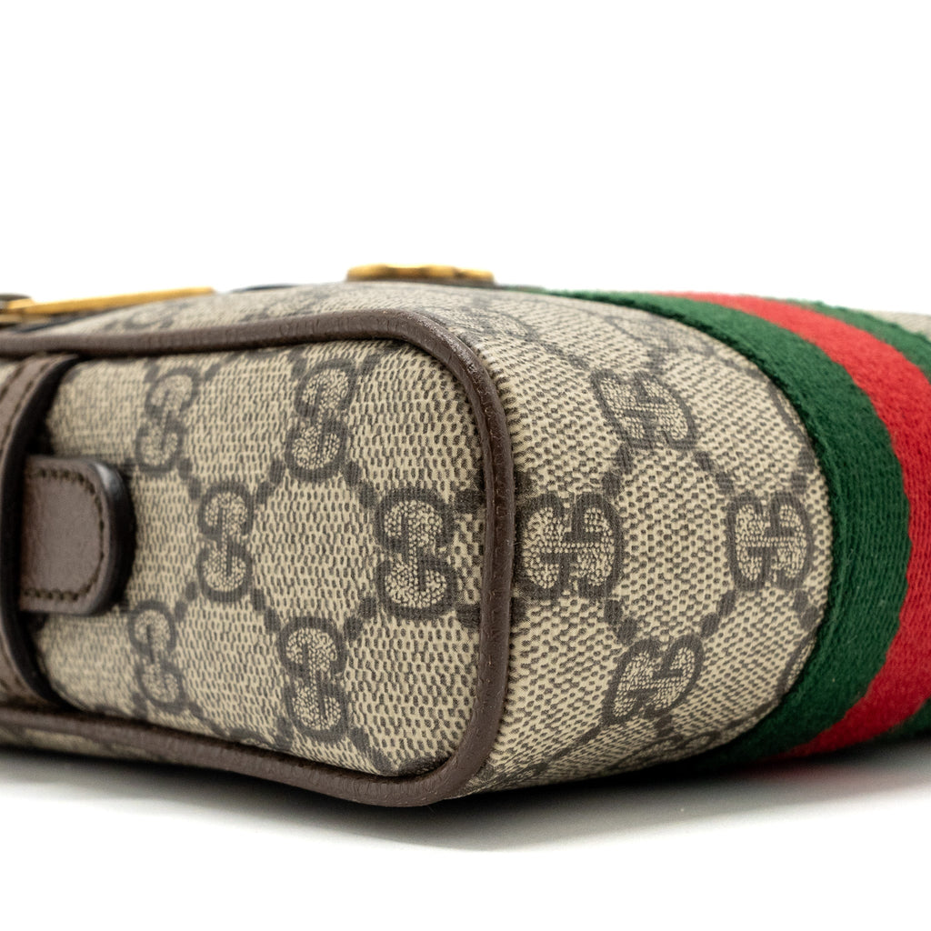 GUCCI OPHIDIA GG SHOULDER BAG CANVAS/ LEATHER MULTICOLOUR GHW