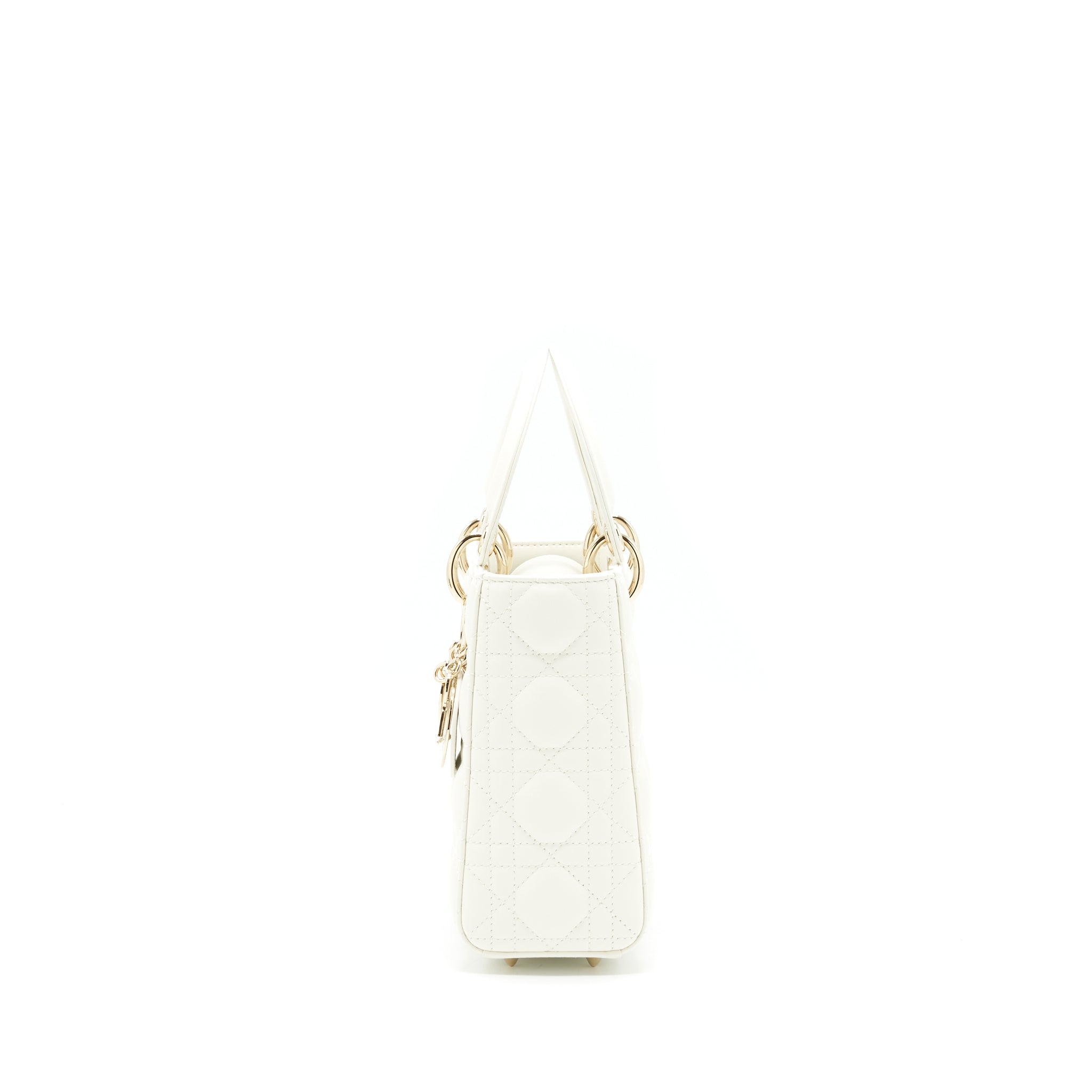 DIOR SMALL LADY DIOR MY ABCDIOR BAG WHITE LGHW