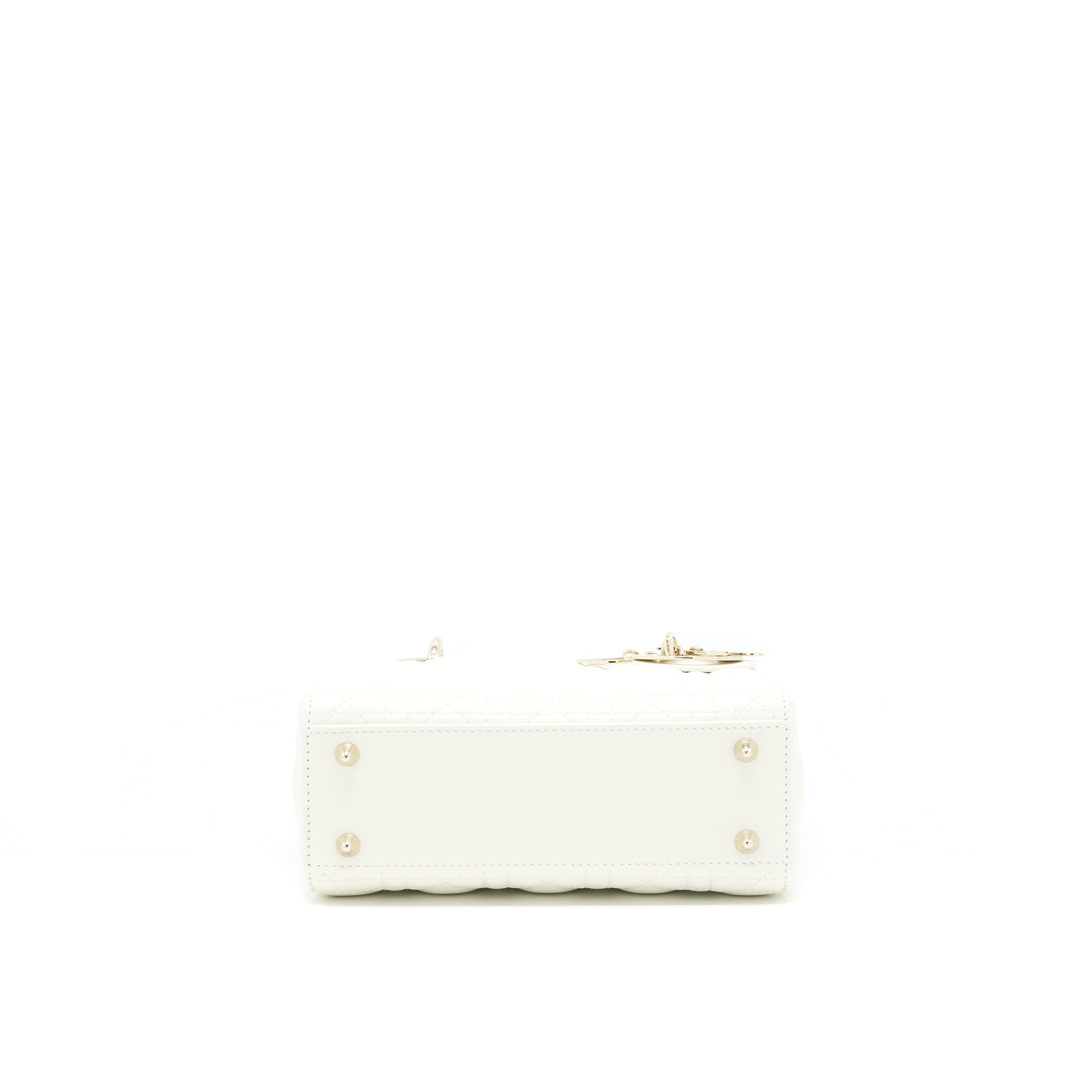 DIOR SMALL LADY DIOR MY ABCDIOR BAG WHITE LGHW
