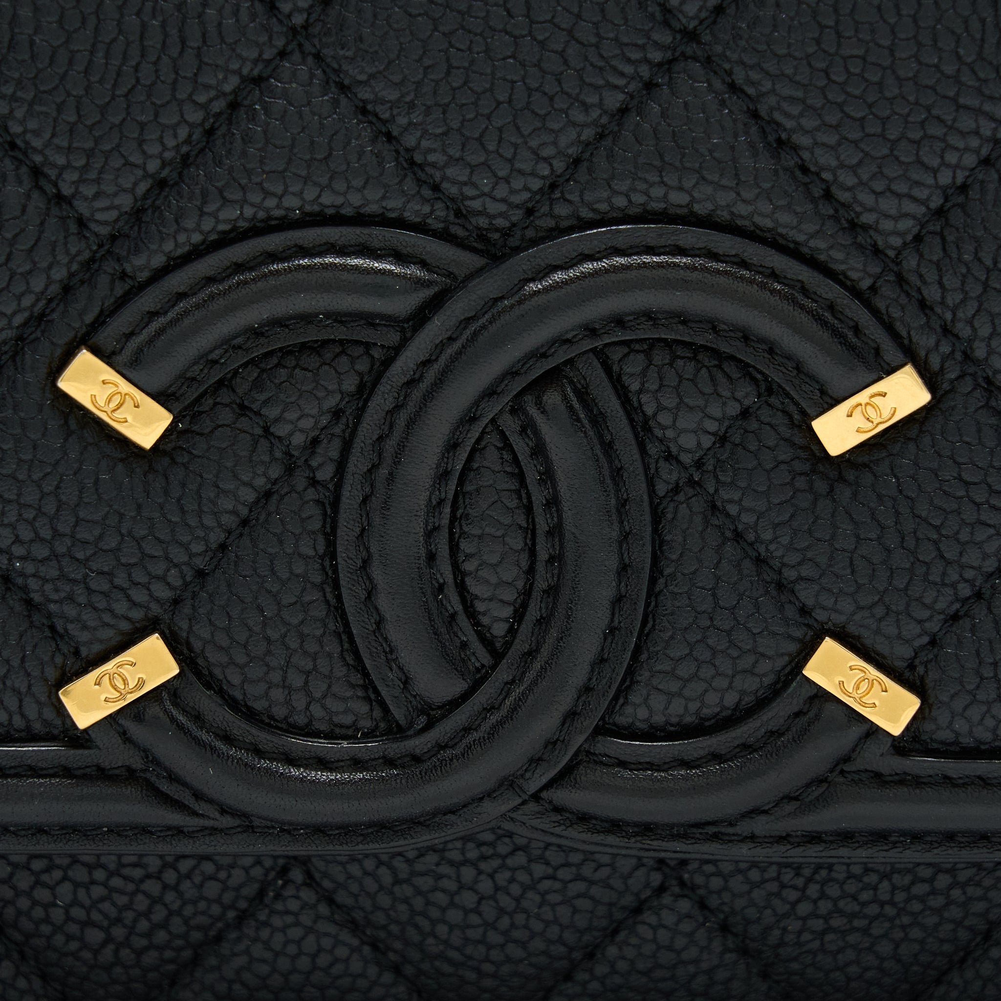 CHANEL FILIGREE FLAP BAG CAVIAR BLACK GHW