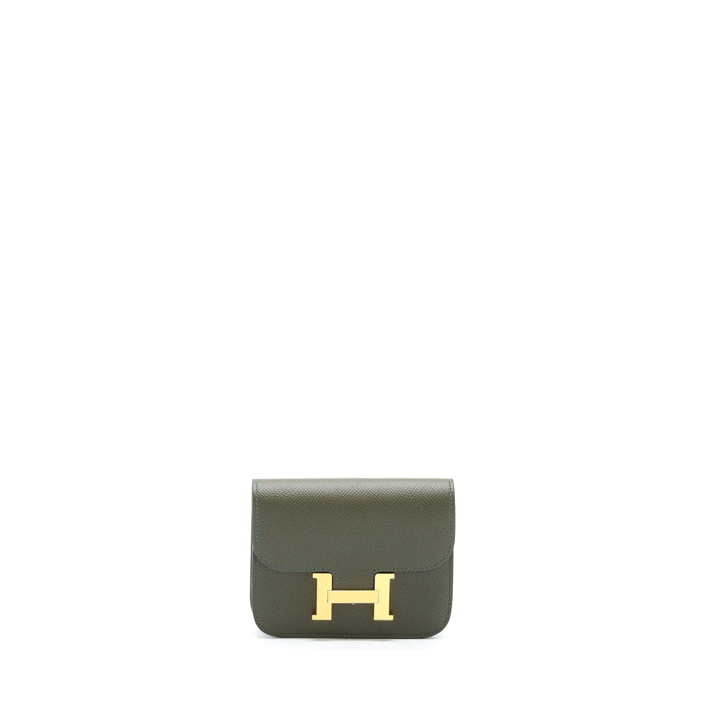 HERMES CONSTANCE SLIM EPSOM VERT DE GRIS GHW