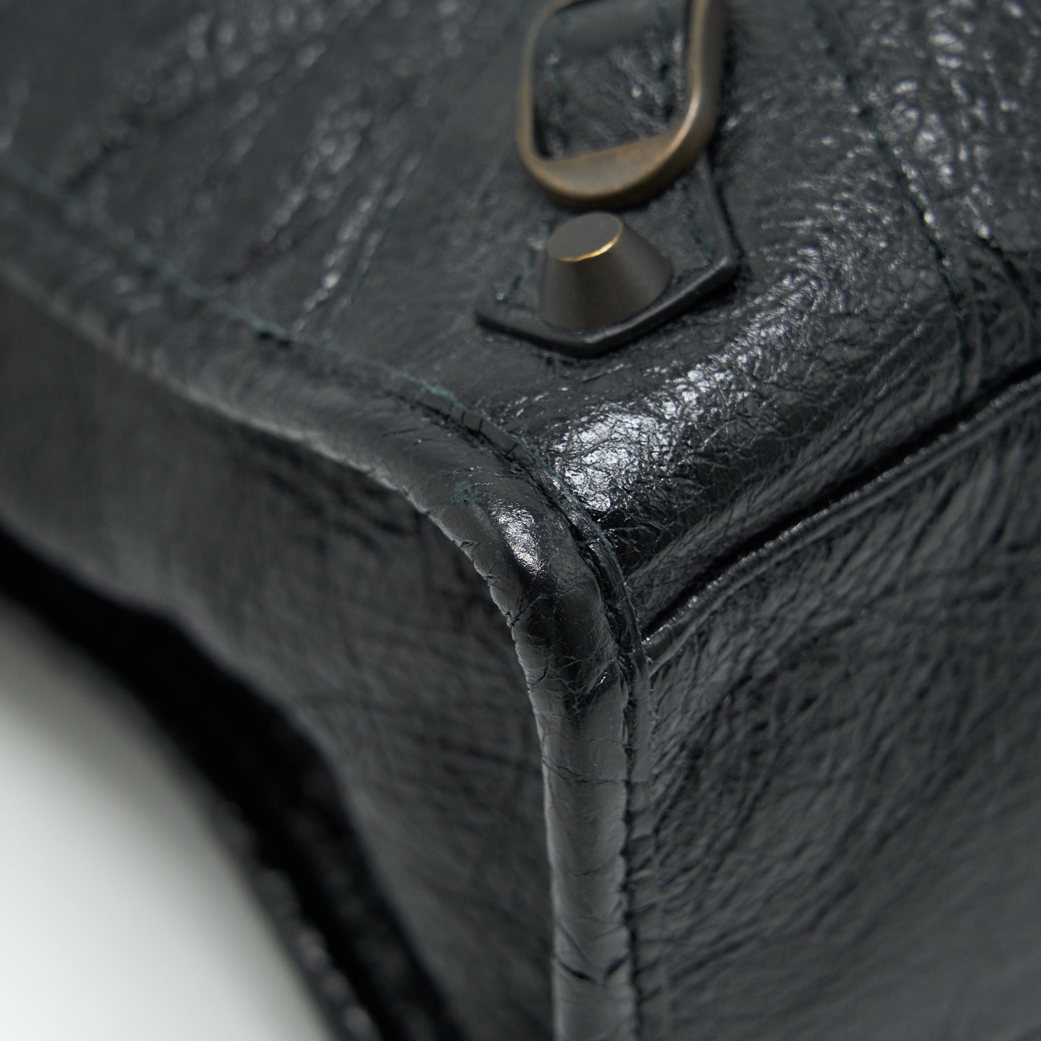 BALENCIAGA CLASSIC CITY S LEATHER TOTE BLACK
