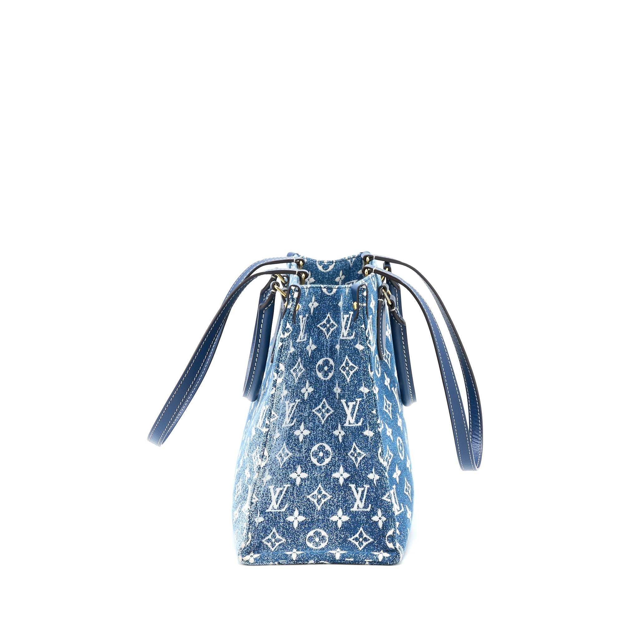 LOUIS VUITTON ONTHEGO MM MONOGRAM DENIM BLUE GHW