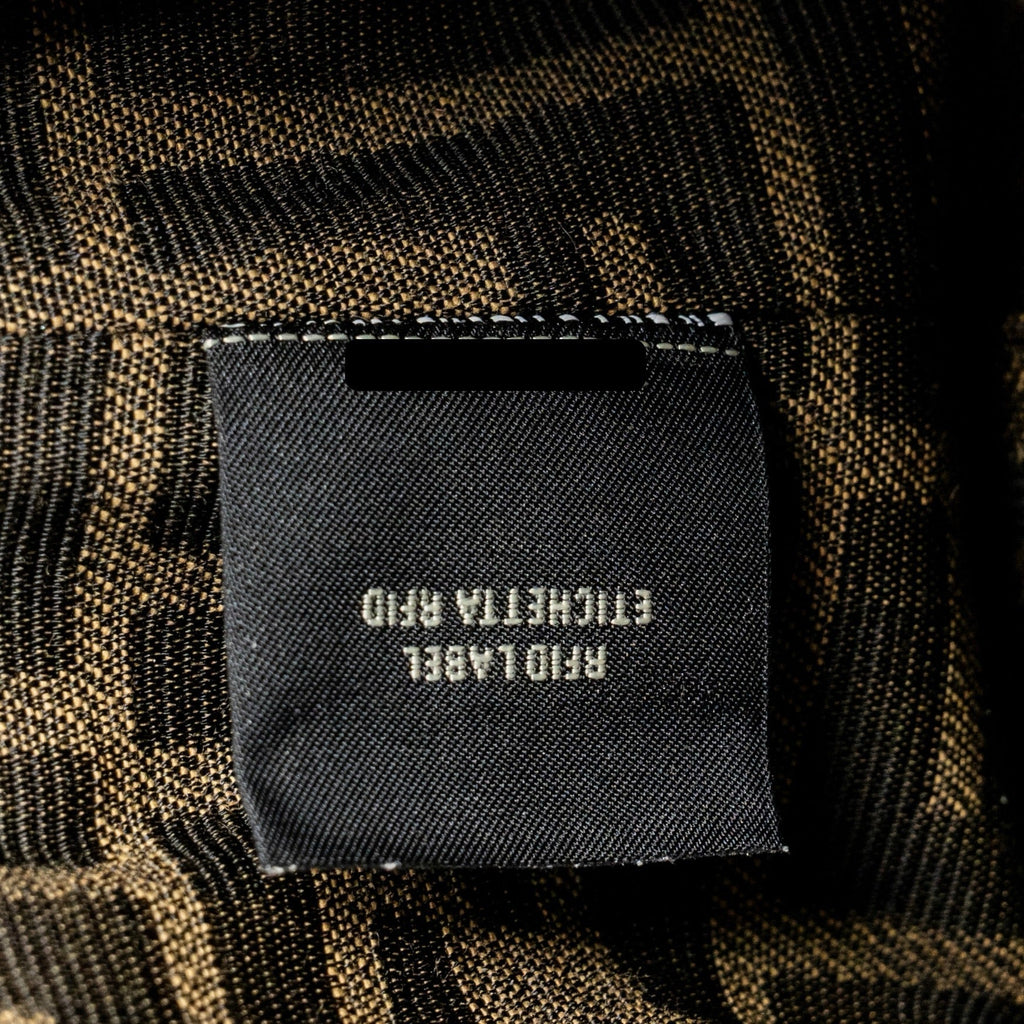 FENDI MINI BY THE WAY WITH HANDLE JACQUARD FF CANVAS/CALFSKIN SILVER/BROWN SHW