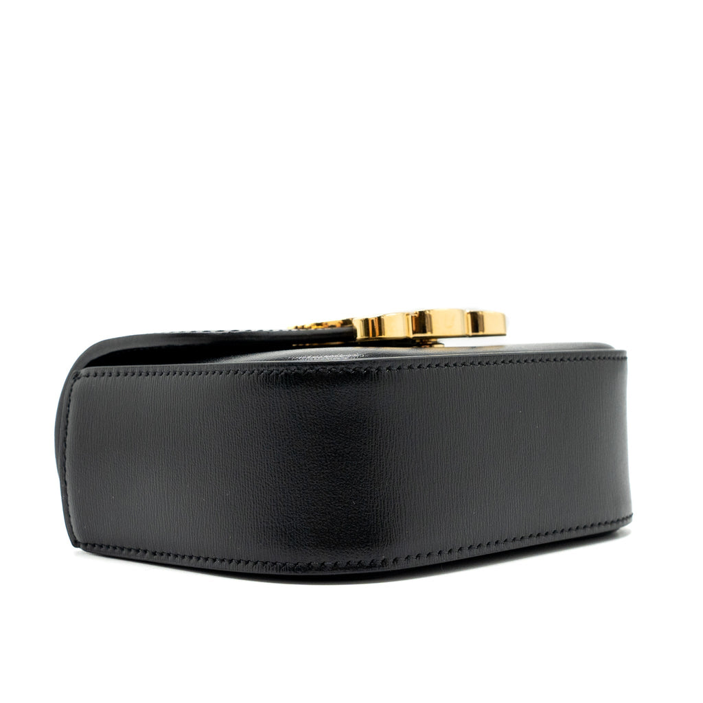 CELINE MINI CLAUDE SHINY CALFSKIN BLACK GHW