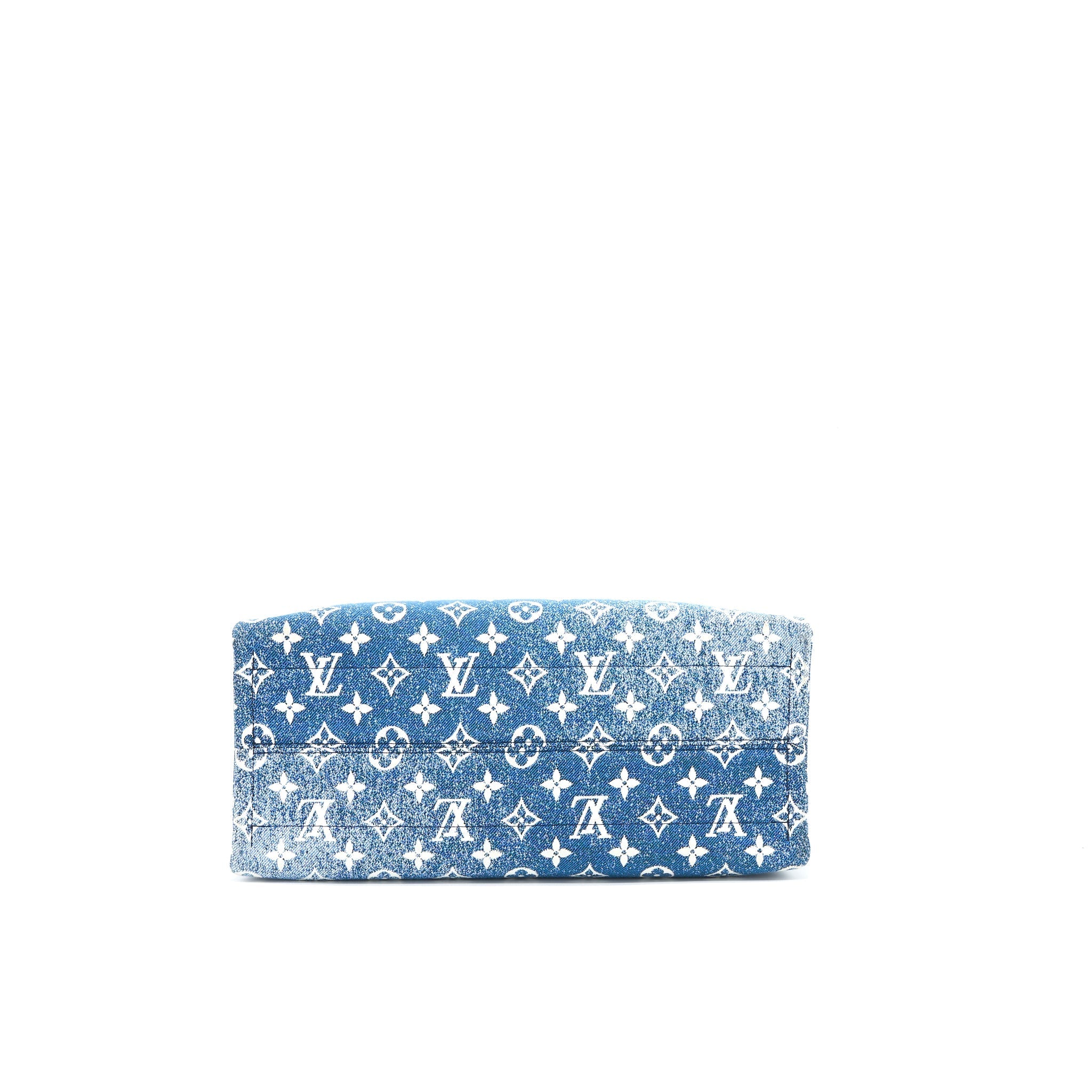 LOUIS VUITTON ONTHEGO MM MONOGRAM DENIM BLUE GHW
