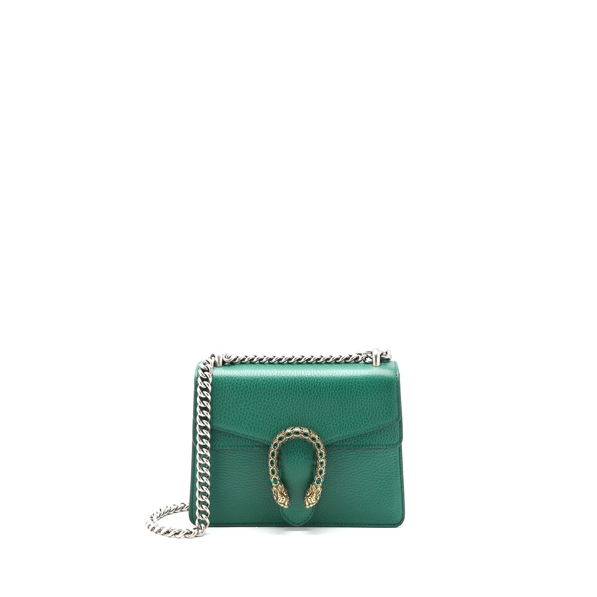 GUCCI MINI DIONYSUS BAG CALFSKIN GREEN GHW