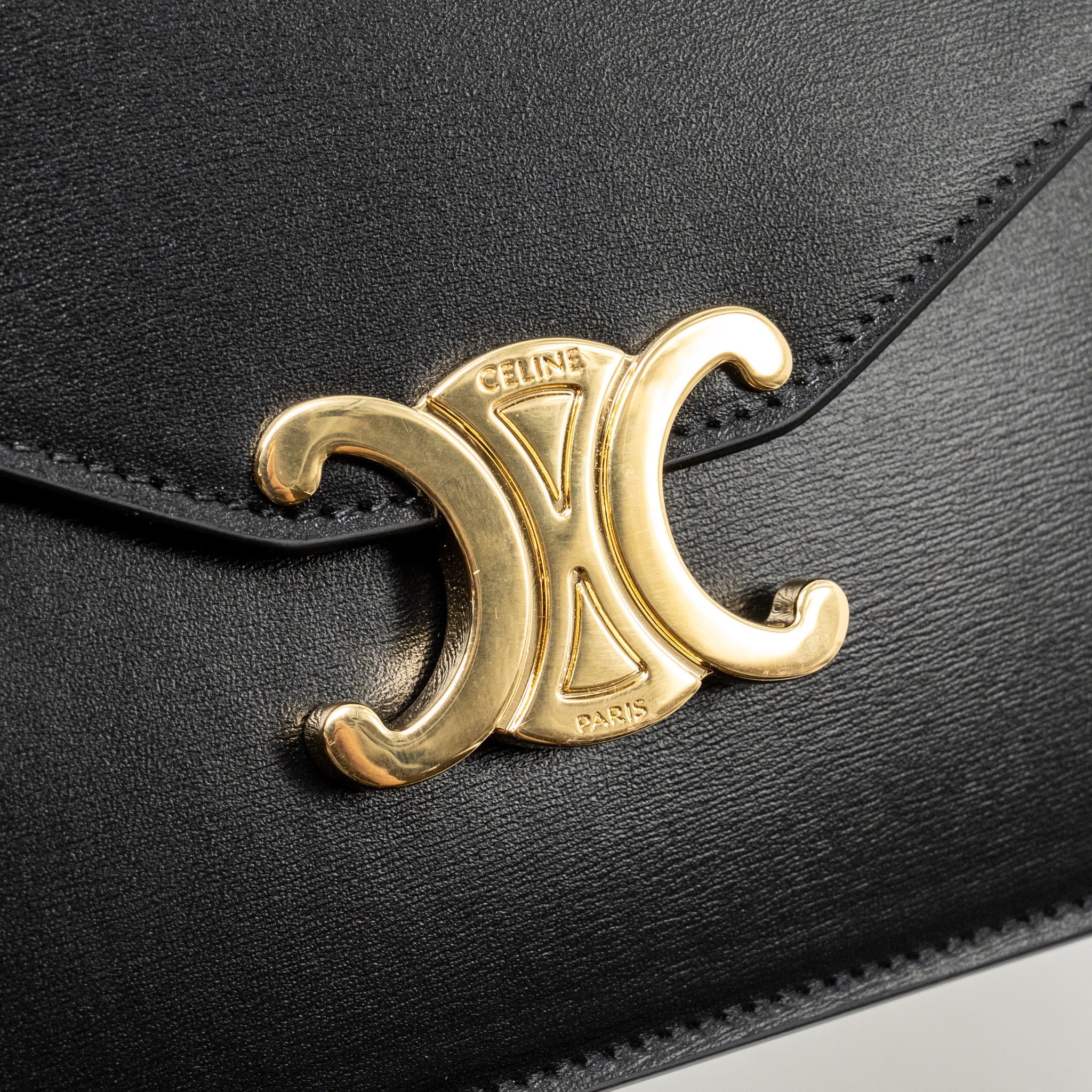 CELINE WALLET ON CHAIN MARGO CALFSKIN BLACK GHW