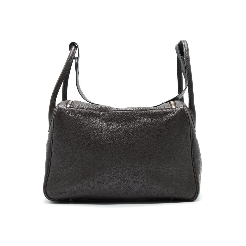 HERMES LINDY 34 CHOCOLATE WITH SHW