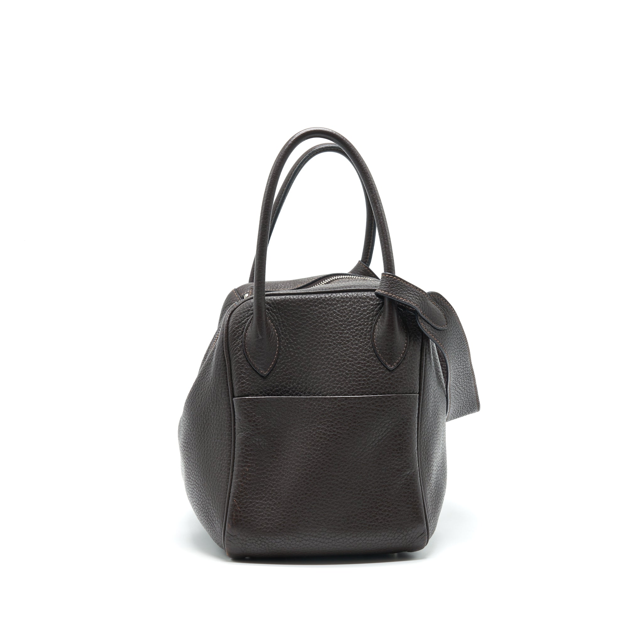 HERMES LINDY 34 CHOCOLATE WITH SHW