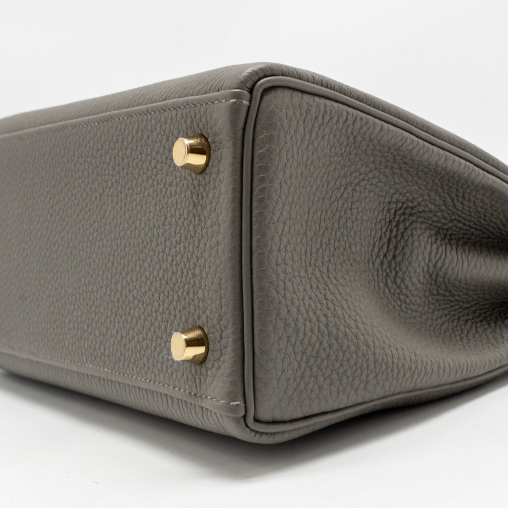 HERMES KELLY 25 TOGO GRIS MEYER GHW