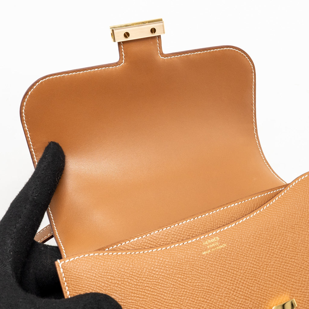 HERMES MINI CONSTANCE EPSOM GOLD GHW