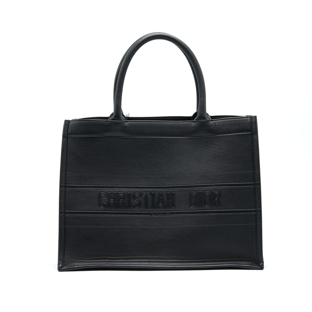 DIOR SMALL LEATHER BOOKTOTE SO BLACK