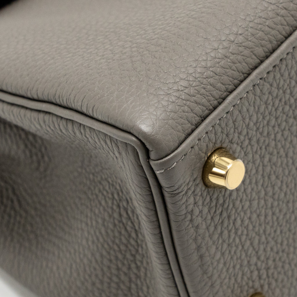 HERMES KELLY 25 TOGO GRIS MEYER GHW