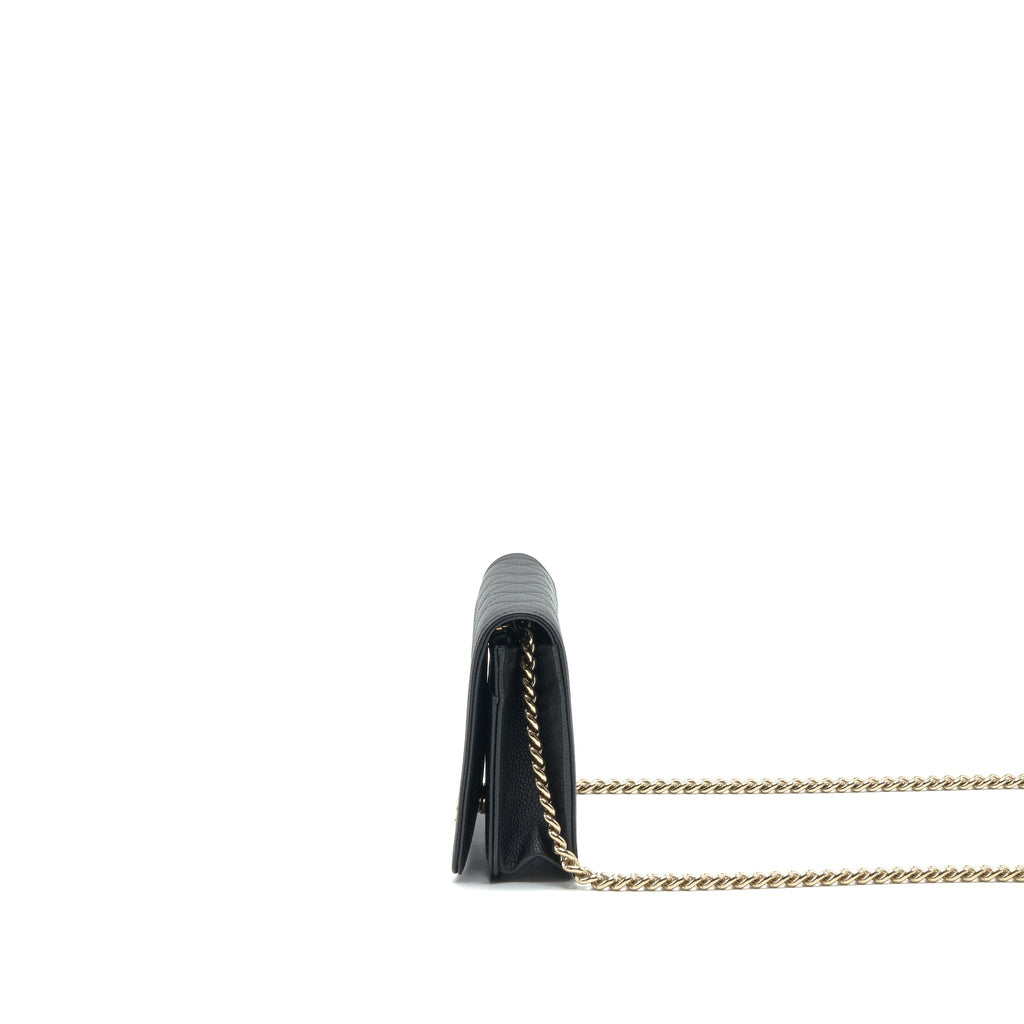 CHANEL LEBOY WALLET ON CHAIN WOC CAVIAR BLACK GHW