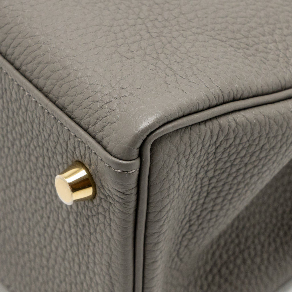 HERMES KELLY 25 TOGO GRIS MEYER GHW