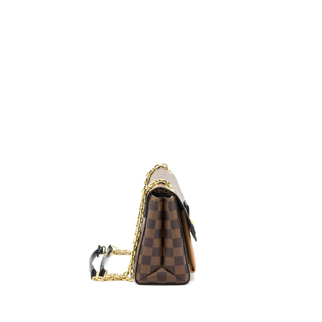 LOUIS VUITTON VAVIN PM DAMIER EBENE CANVAS BEIGE GHW