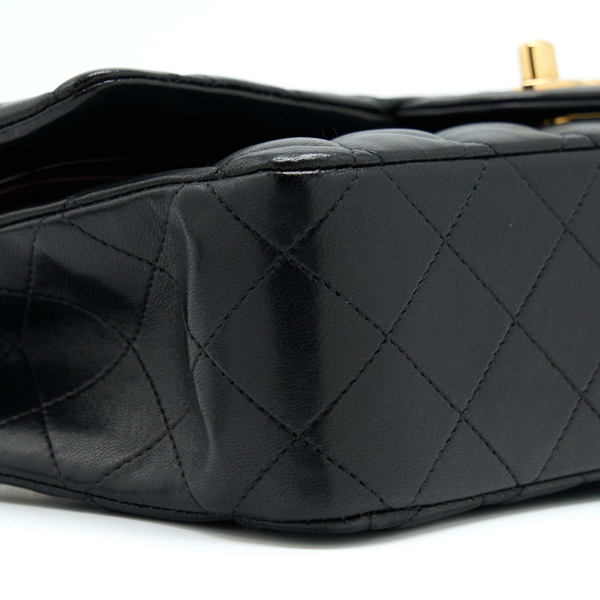 CHANEL CLASSIC DOUBLE FLAP BAG LAMBSKIN BLACK GHW