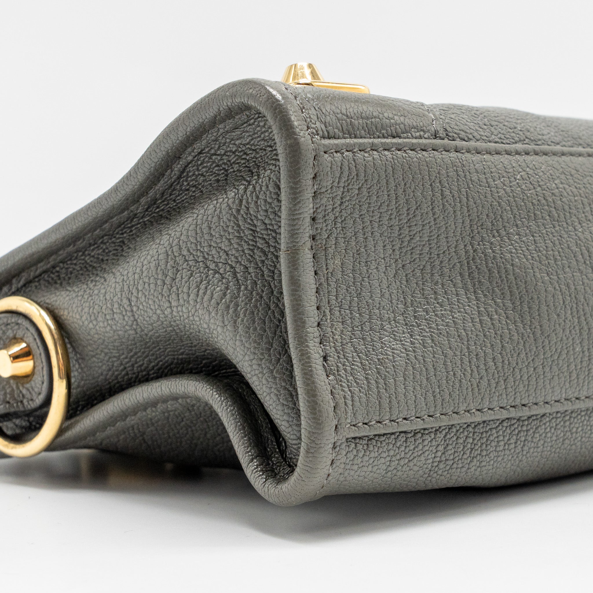 BALENCIAGA MINI CITY BAG CALFSKIN GREY GHW