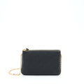 LOUIS VUITTON DOUBLE ZIP POCHETTE MONOGRAM EMPREINTE BLACK GHW