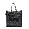 BALENCIAGA LOGO PRINTED BAZAR SHOPPER M LEATHER BAG