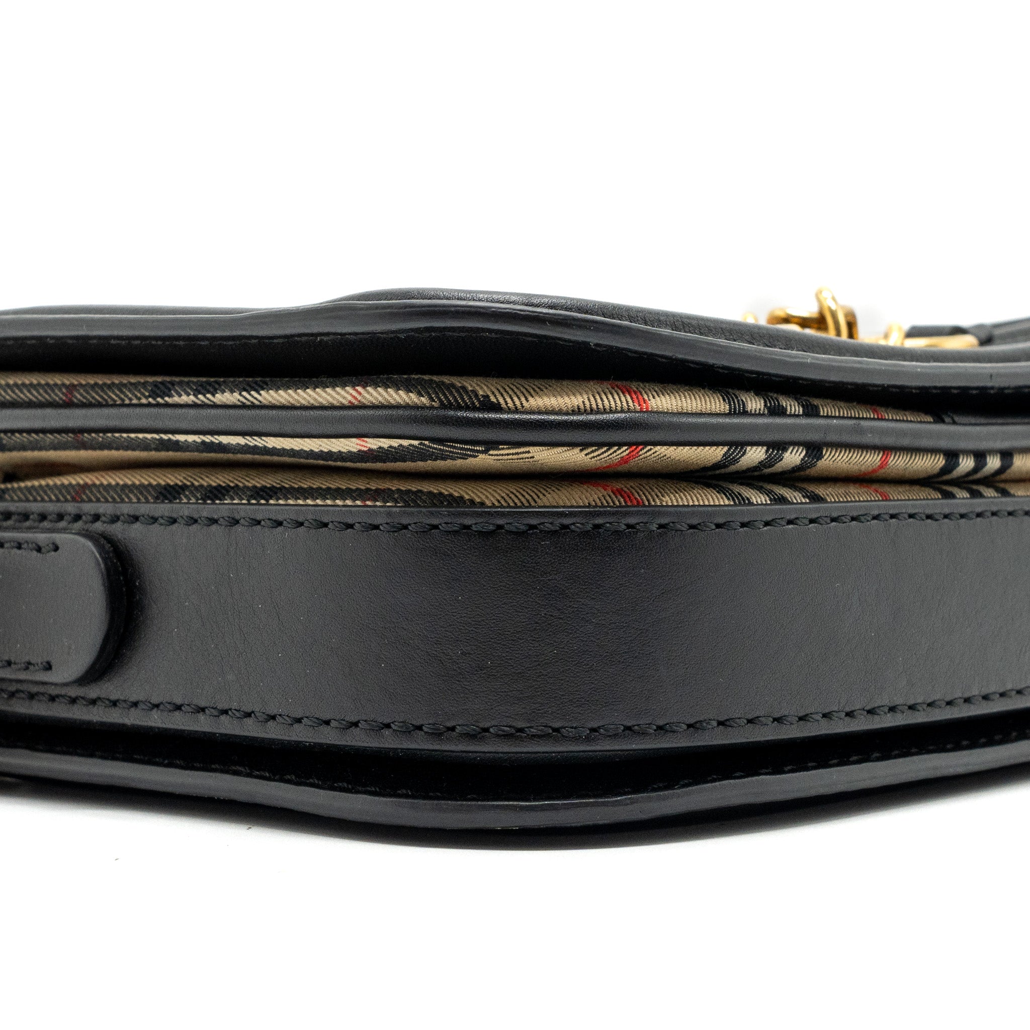 BURBERRY THE 1983 CHECK LINK BAG LEATHER/ CANVAS MULTICOLOUR GHW