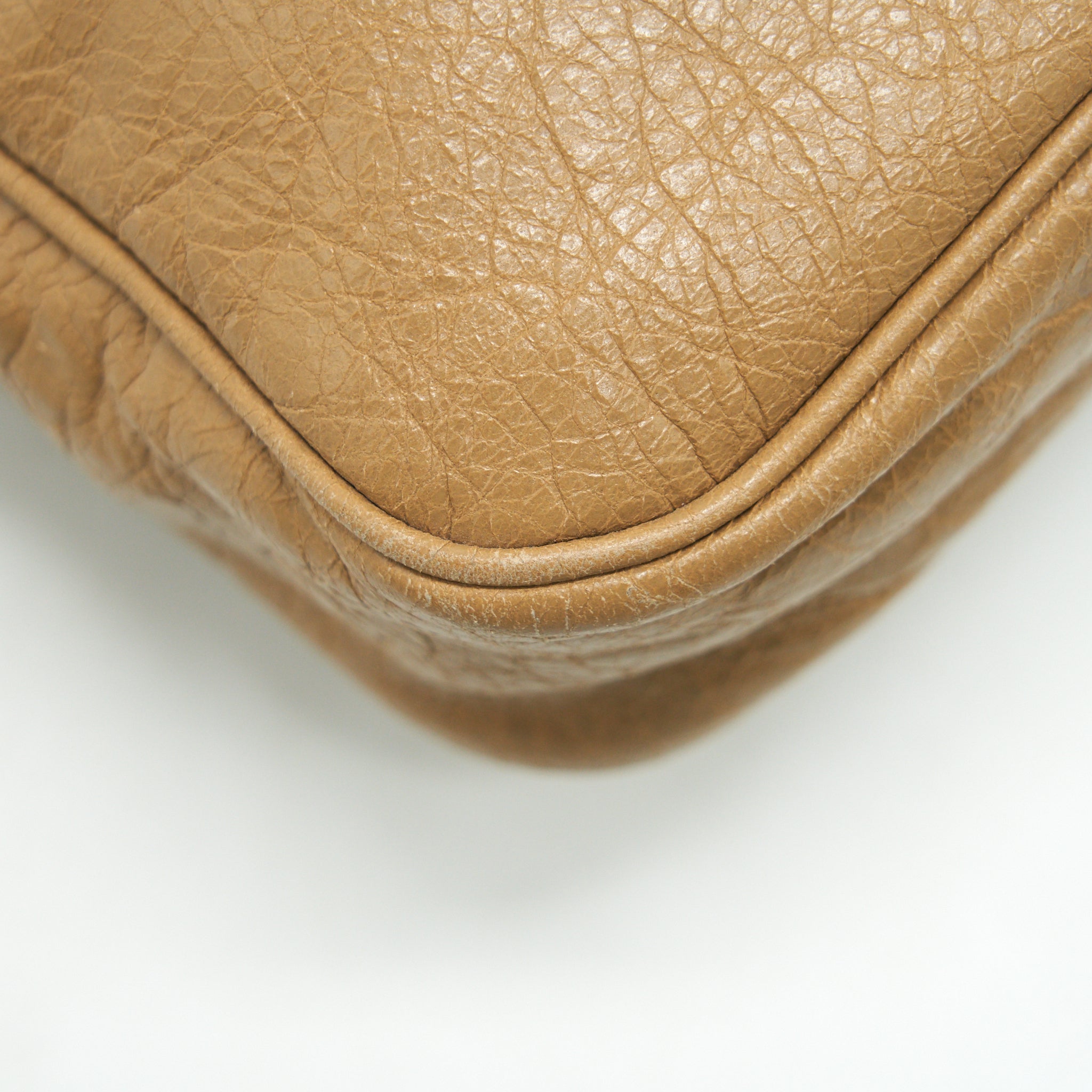 BALENCIAGA GIANT HIP BAG IN BEIGE