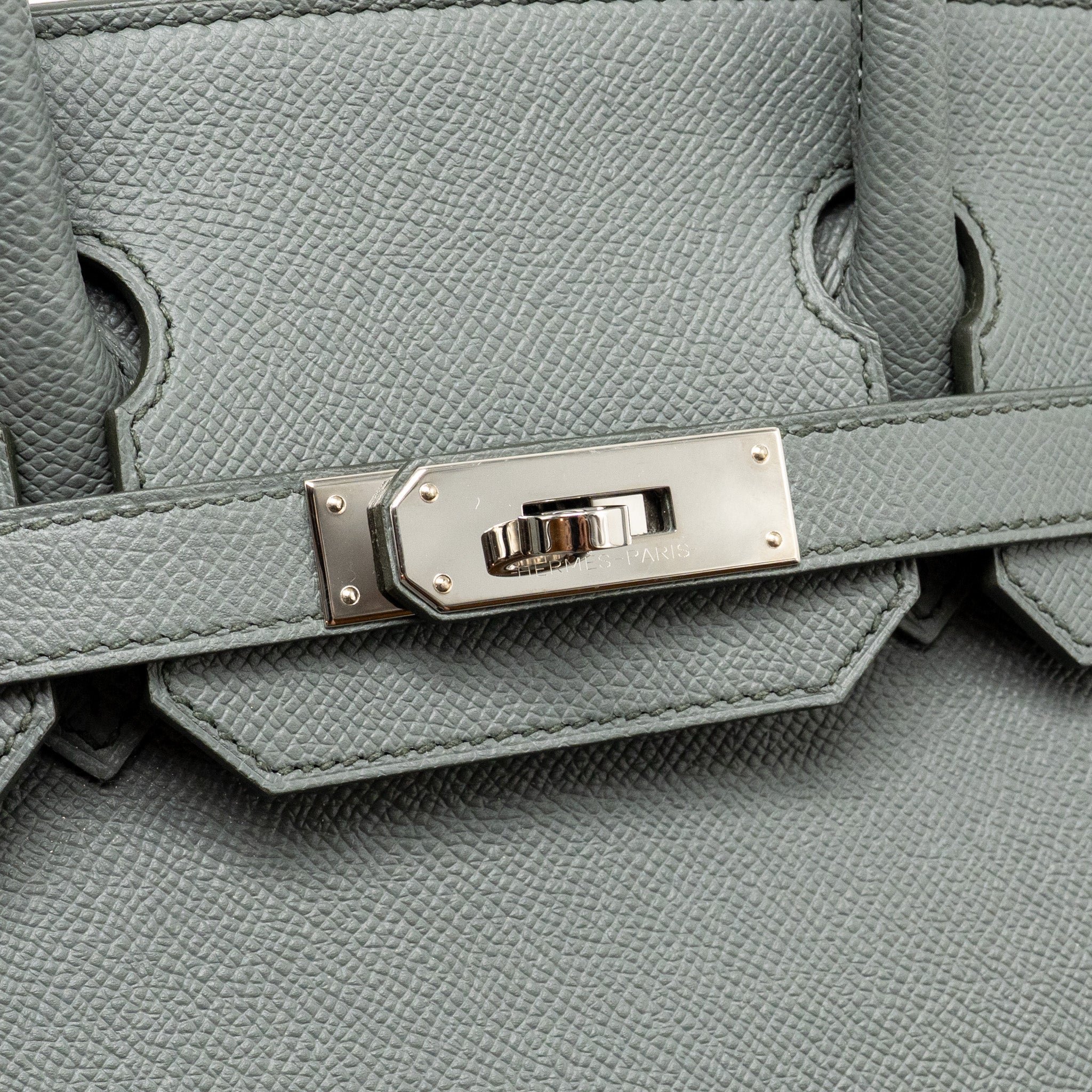 HERMES BIRKIN 30 EPSOM VERT AMANDE SHW
