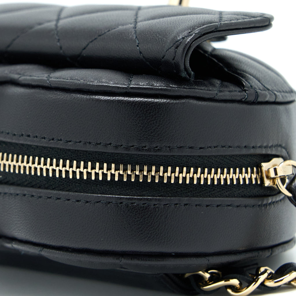 CHANEL 22S HEART BELT BAG LAMBSKIN BLACK LGHW