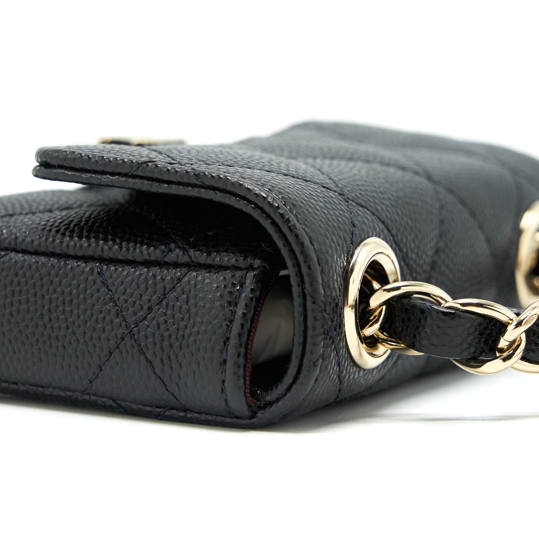 CHANEL 21B BELT BAG CAVIAR BLACK LGHW