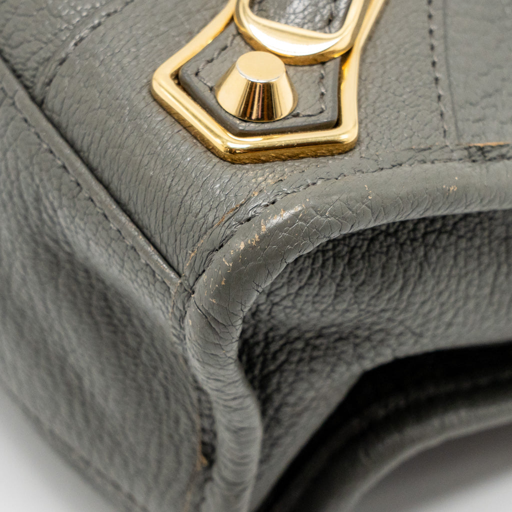 BALENCIAGA MINI CITY BAG CALFSKIN GREY GHW