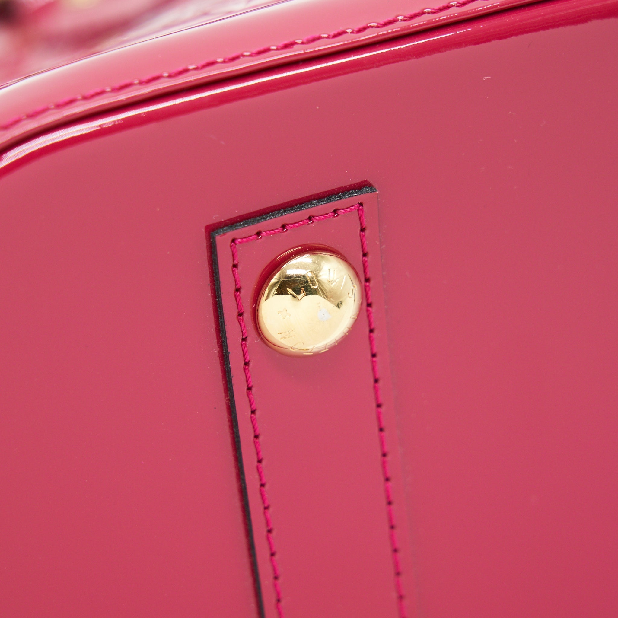 LOUIS VUITTON ALMA PM PATENT LEATHER INDIAN ROSE