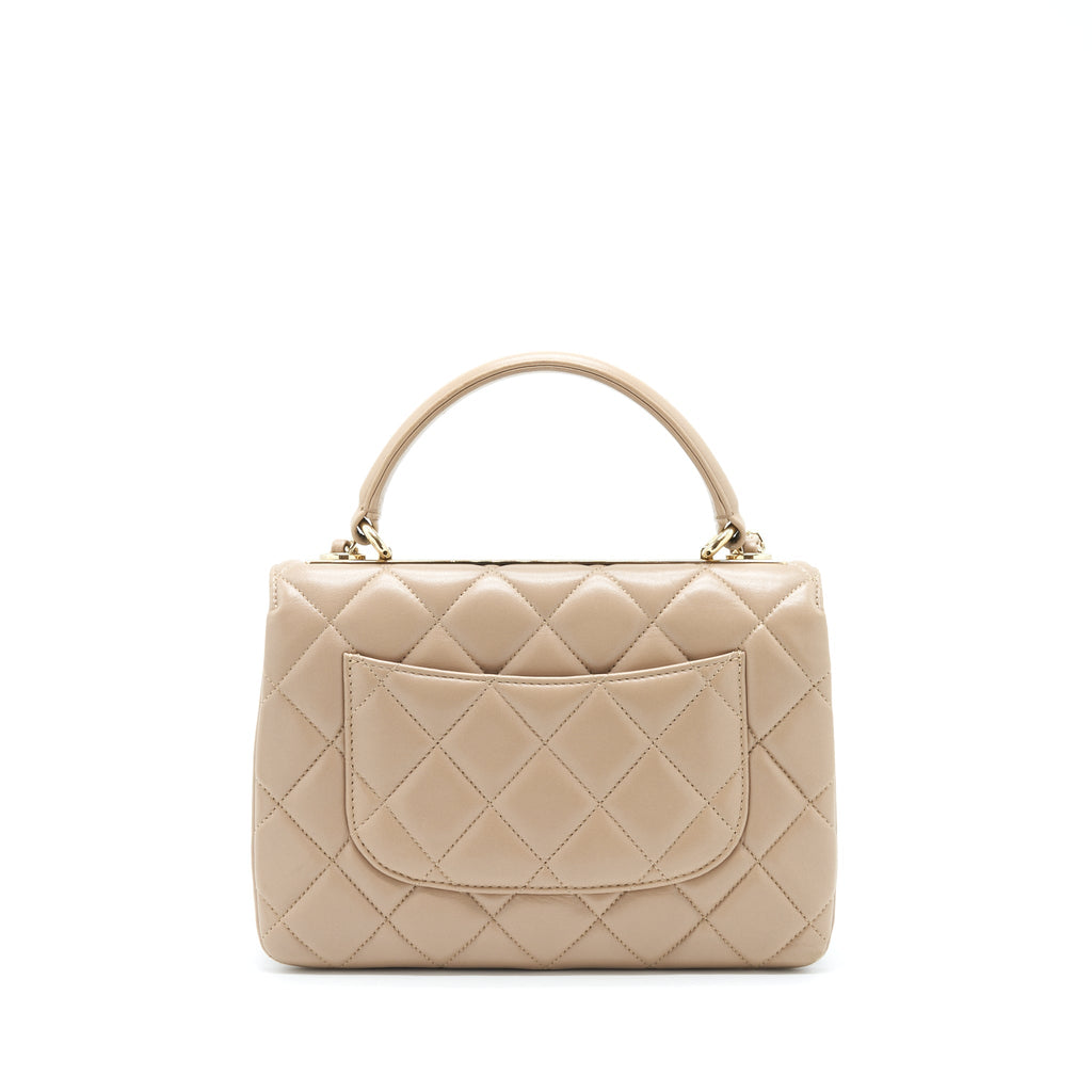 CHANEL TRENDY CC FLAP BAG LAMBSKIN BEIGE LGHW