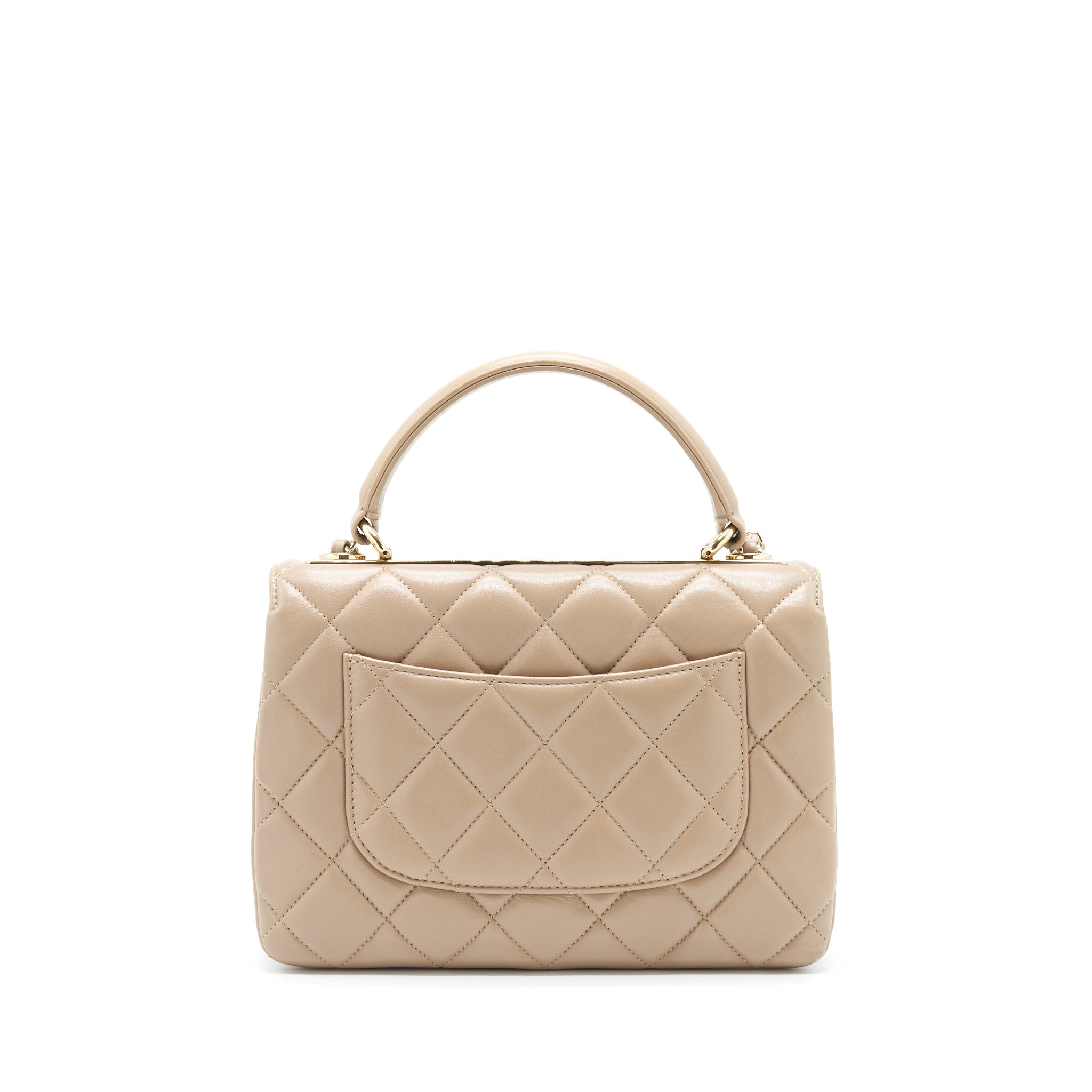 CHANEL TRENDY CC FLAP BAG LAMBSKIN BEIGE LGHW