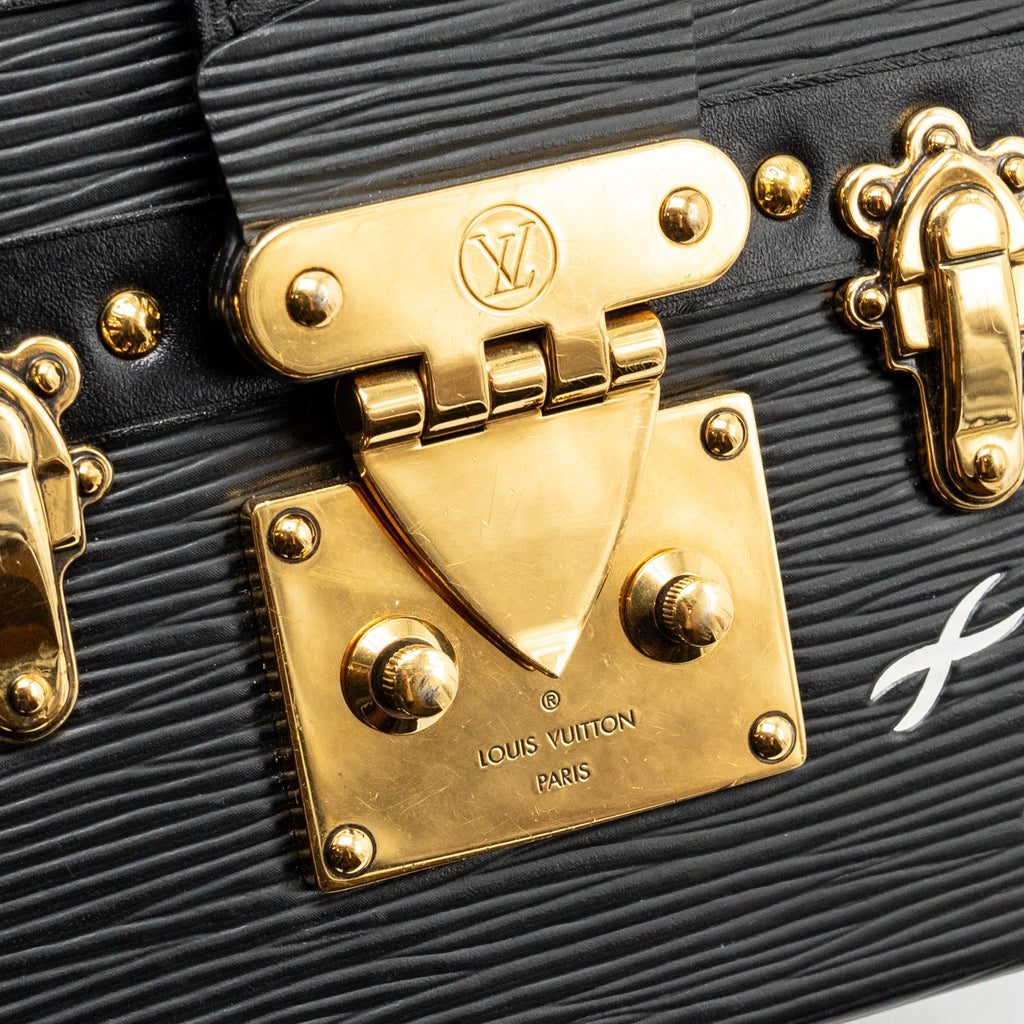 LOUIS VUITTON PETIT MALLE EPI BLACK GHW