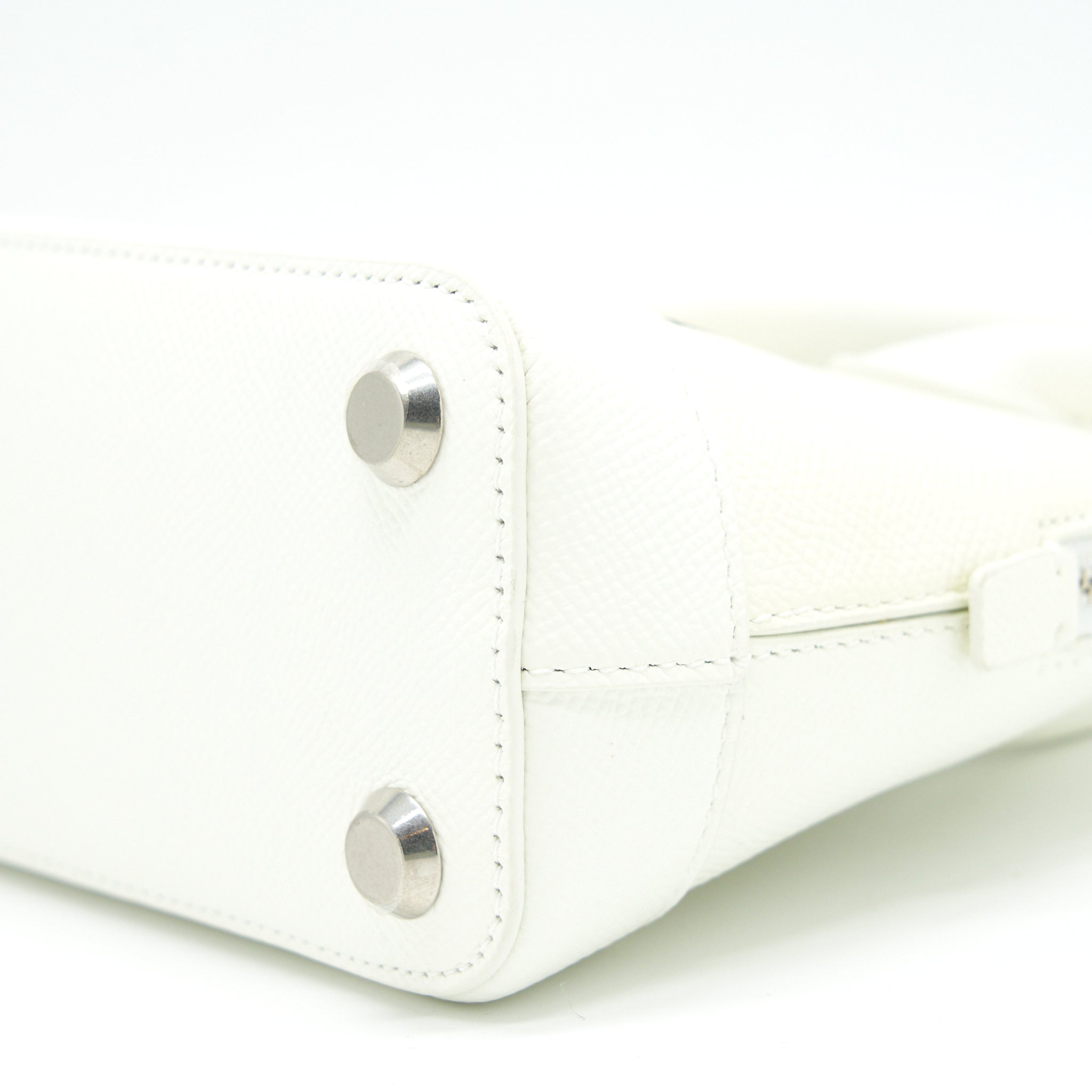 BALENCIAGA VILLE TOP HANDLE TOP HANDLE TOTE XXS WHITE