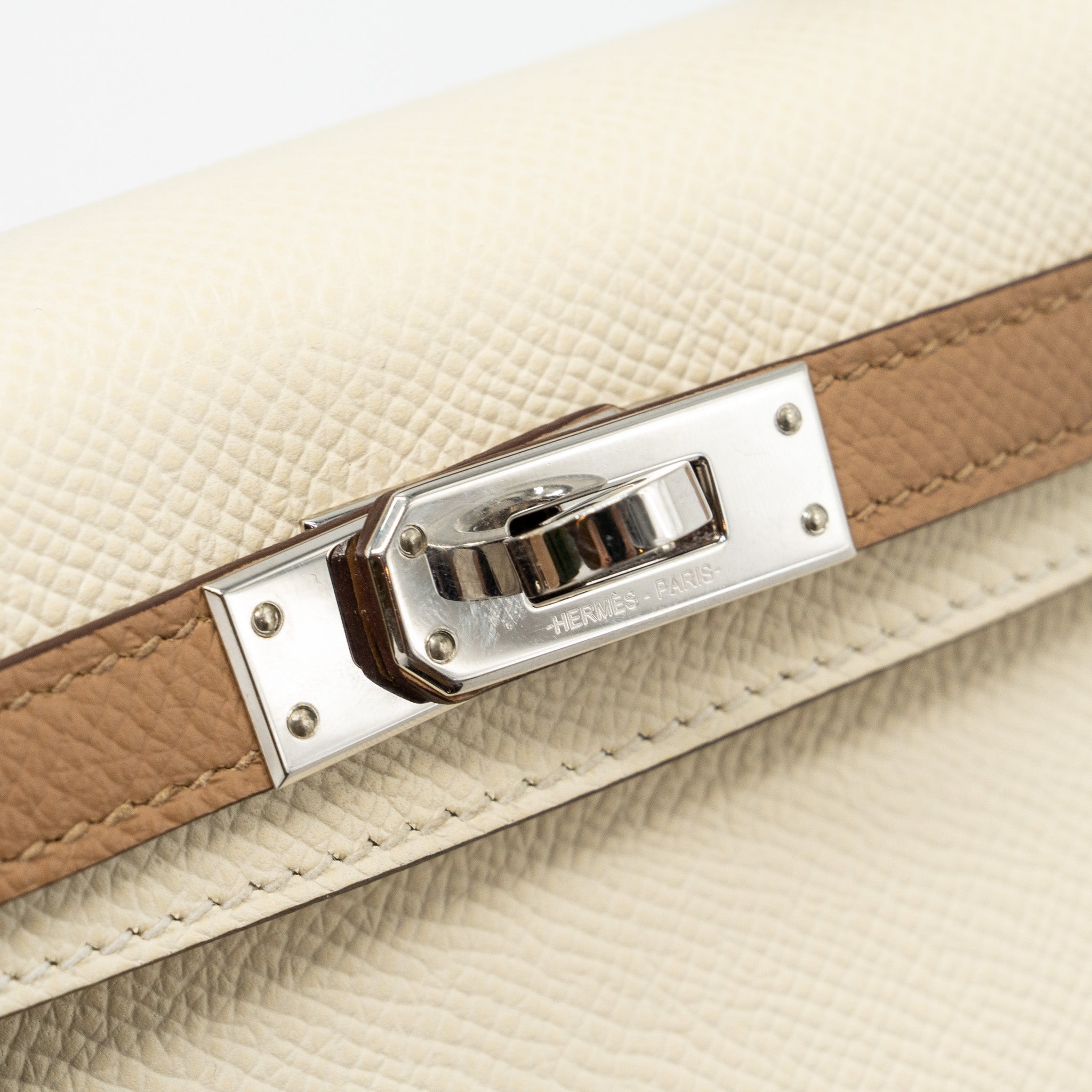 HERMES MINI KELLY II EPSOM NATA / CHAI / GRIS MEYER SHW