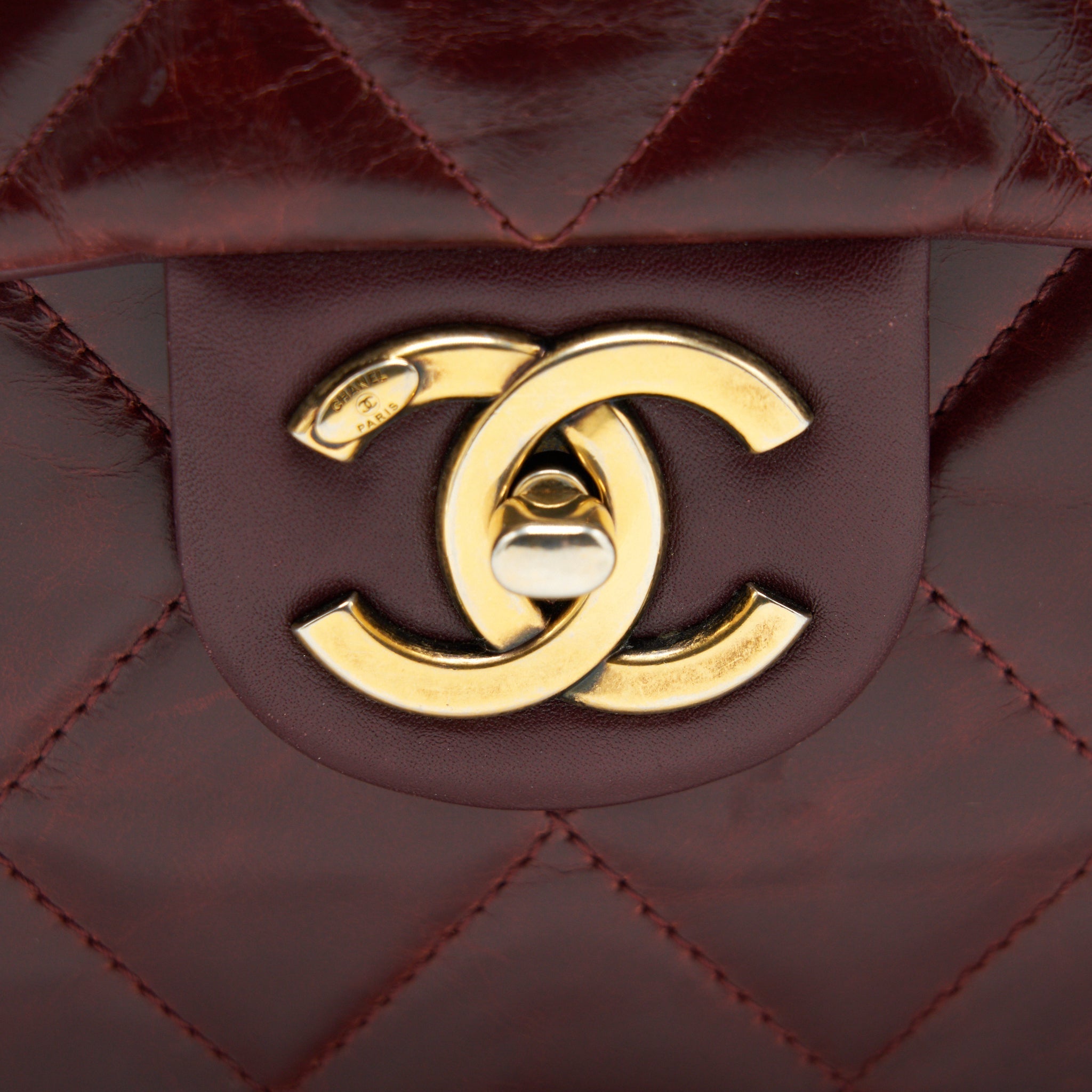CHANEL QUILTED SHOULDER FLAP BAG LAMBSKIN RED GHW
