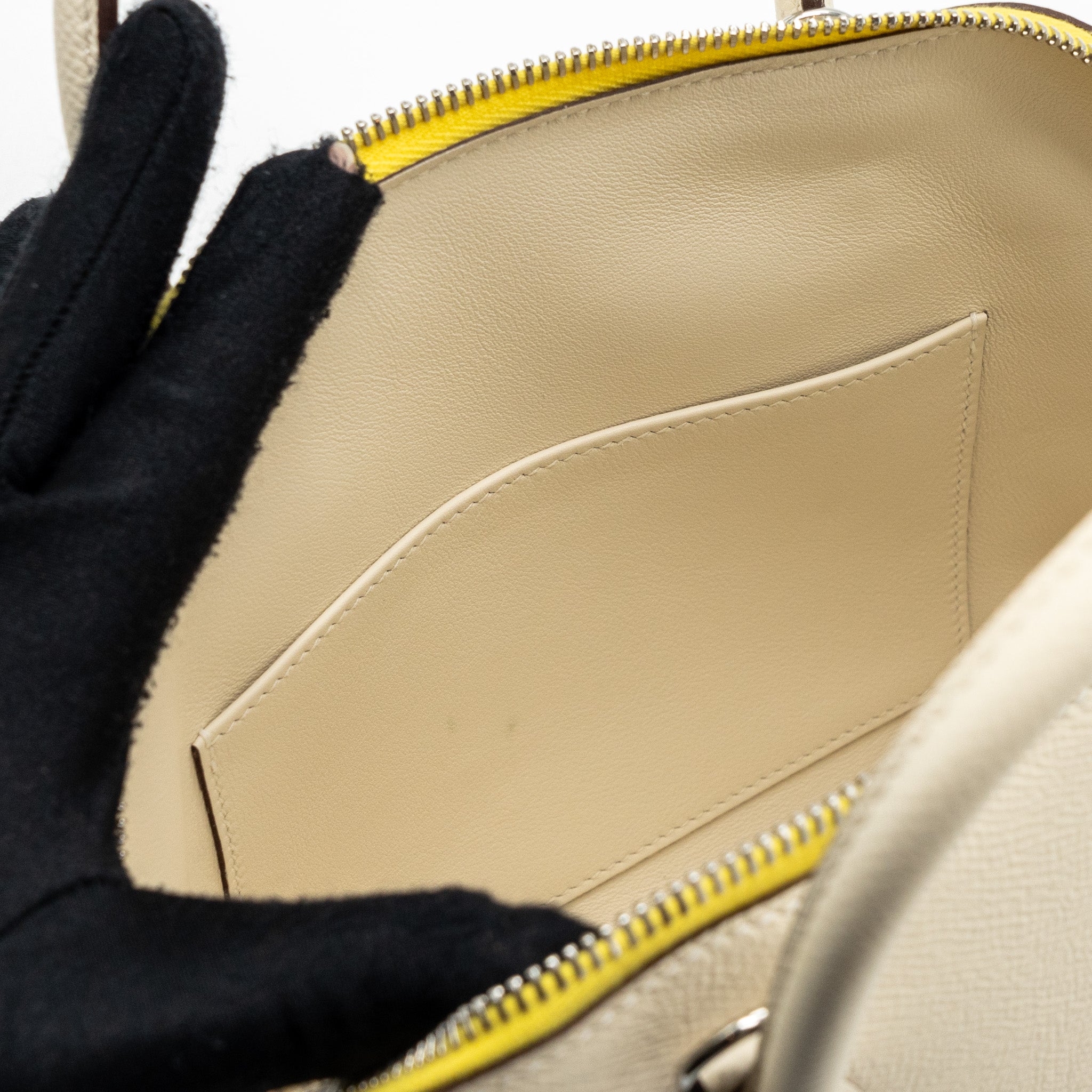 HERMES BOLIDE 1923 25 EPSOM NATA/TERRE BATTUE/JAUNE CITRON SHW