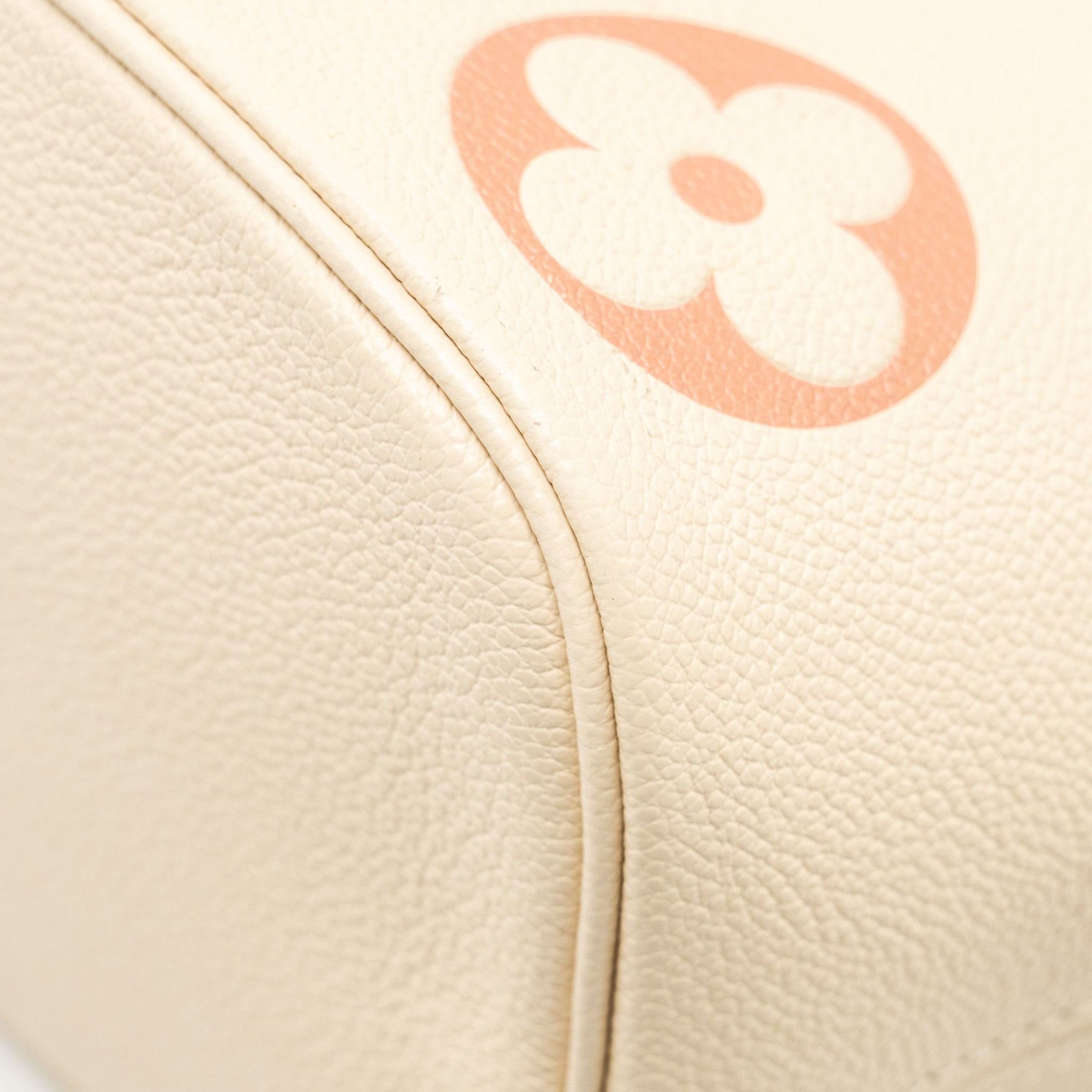 LOUIS VUITTON NEVERFULL MM MONOGRAM EMPREINTE CRÈME/ROSE TRIANON GHW