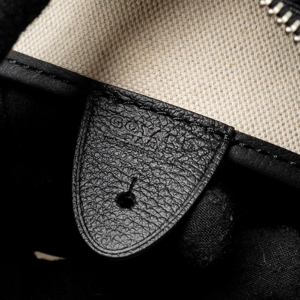GOYARD ARTOIS MM HANDBAG GOYARDINE CANVAS/CALFSKIN BLACK SHW