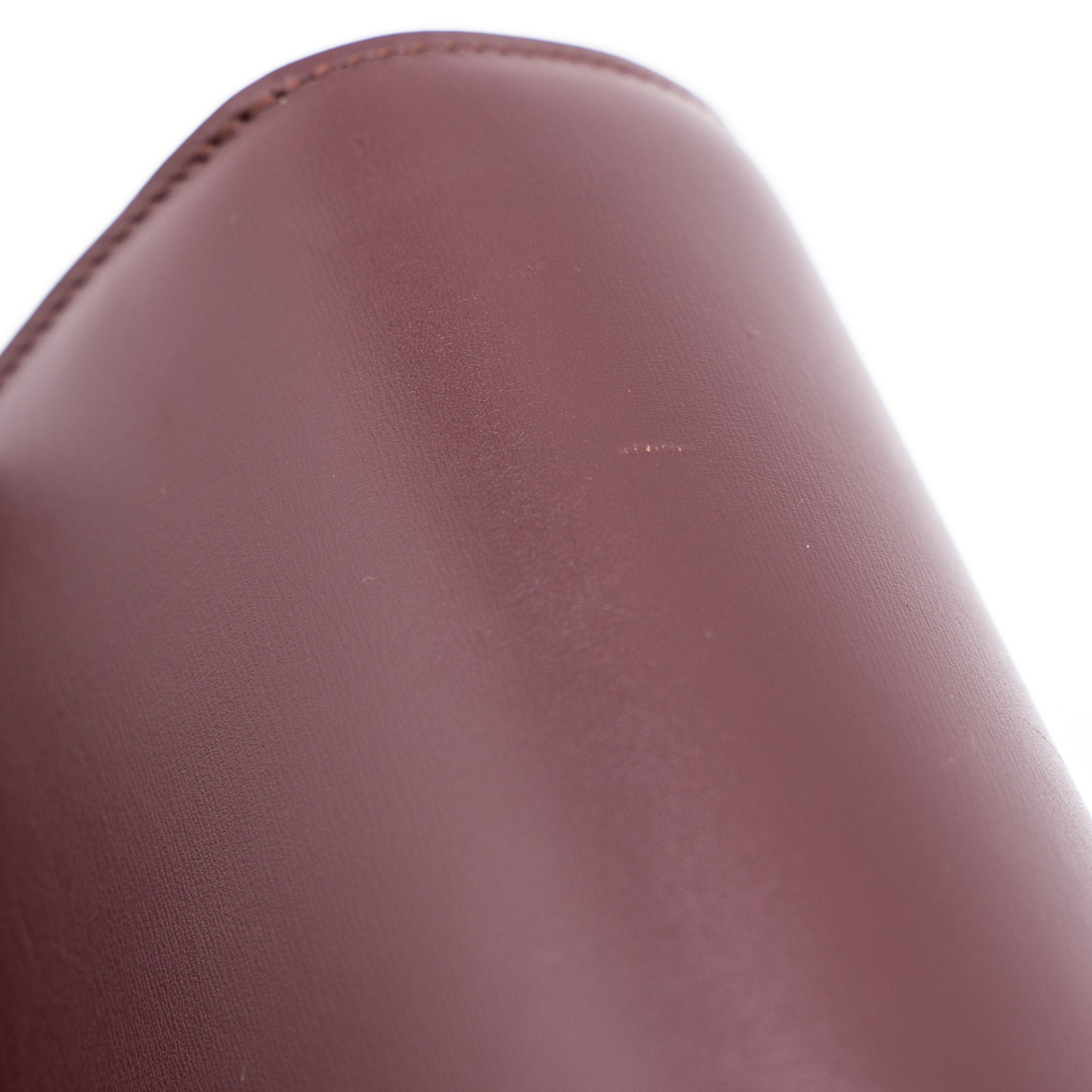 CELINE MINI BOX CALFSKIN BURGUNDY BRUSHED GHW