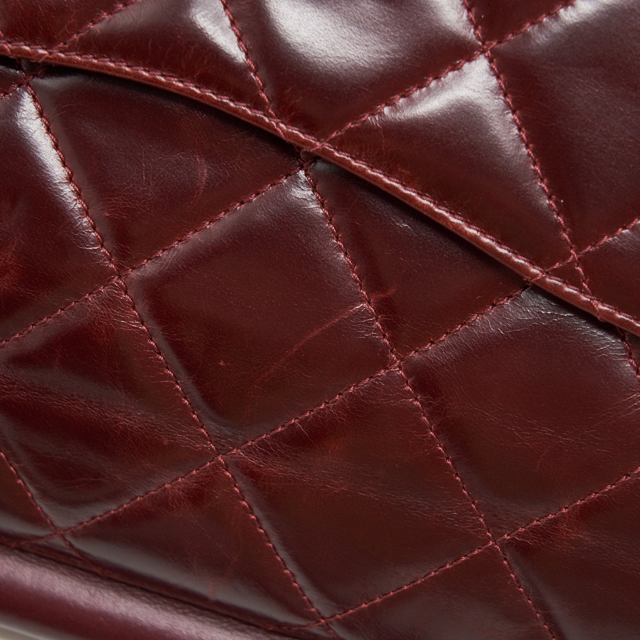 CHANEL QUILTED SHOULDER FLAP BAG LAMBSKIN RED GHW