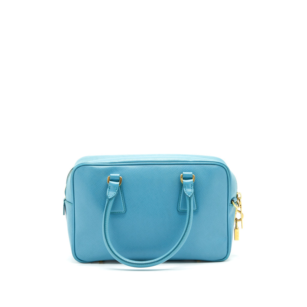PRADA SAFFIANO TOP-HANDLE BAG BLUE