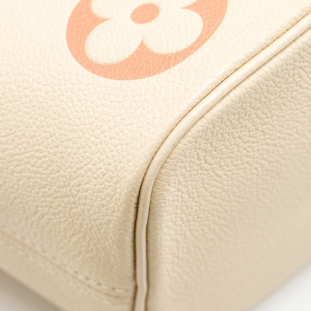 LOUIS VUITTON NEVERFULL MM MONOGRAM EMPREINTE CRÈME/ROSE TRIANON GHW