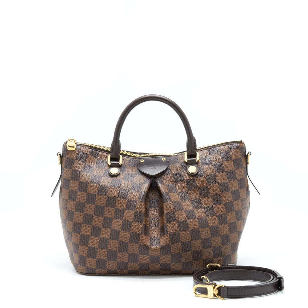 LOUIS VUITTON SIENA MM SHOULDER BAG DAMIER EBENE GHW