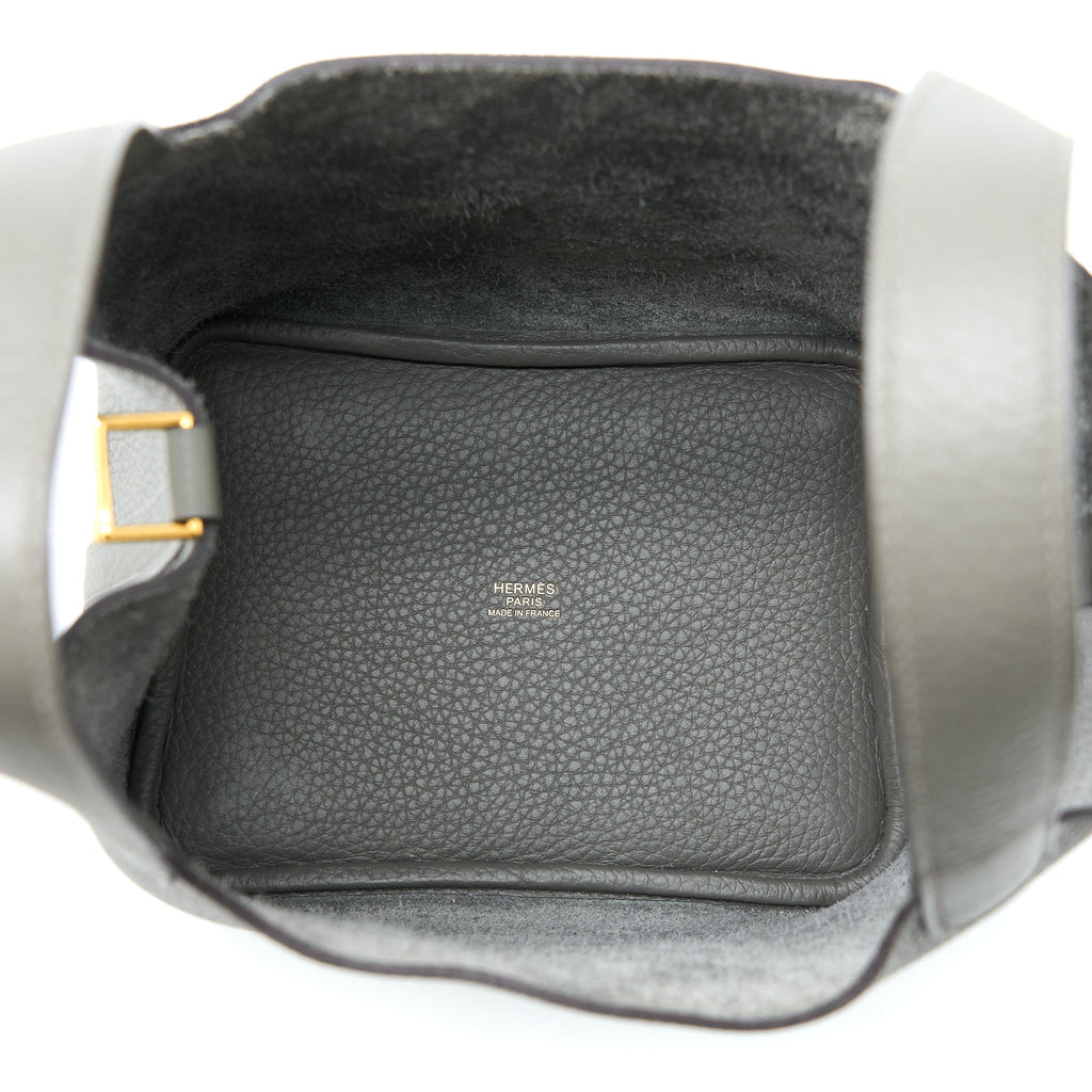 HERMES PICOTIN 18 LOCK BAG CLEMENCE 0L GRIS MEYER GHW